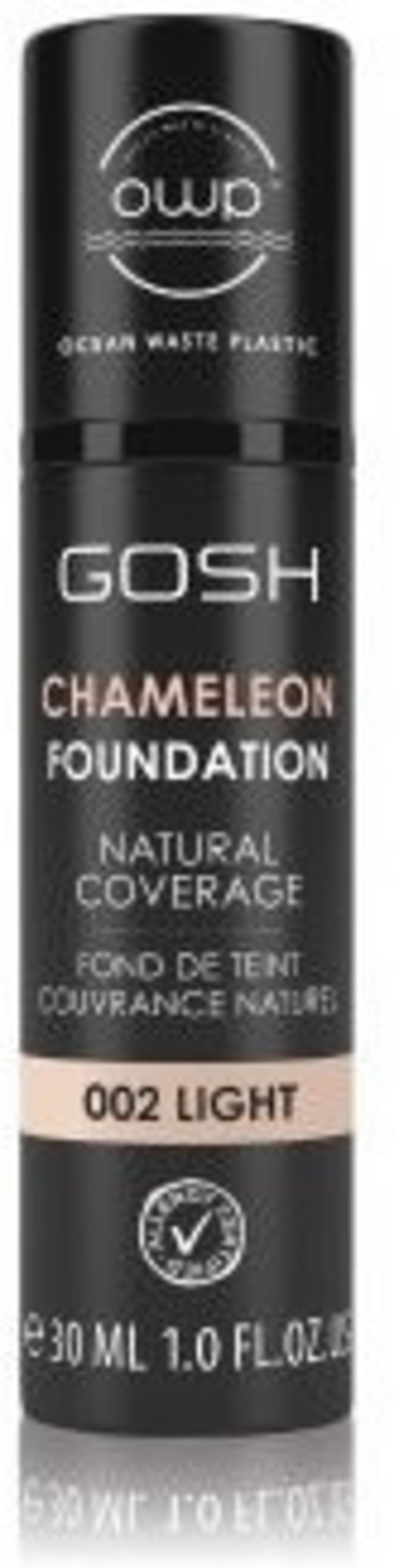 Gosh, Chameleon, Natural, Liquid Foundation, 002, Light, 30 ml