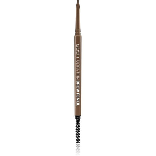 Gosh, Ultra Thin, Eyebrow Cream Pencil & Brush 2-In-1, 002, Grey Brown, 0.09 g