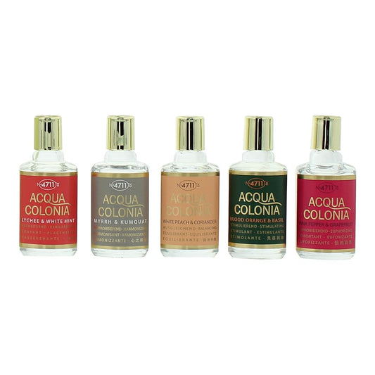 Set 4711: Acqua Colonia Lychee & White Mint, Eau De Cologne, Unisex, 8 ml + Acqua Colonia Myrrh & Kumquat, Eau De Cologne, Unisex, 8 ml + Acqua Colonia White Peach & Coriander, Eau De Cologne, Unisex, 8 ml + Acqua Colonia Blood Orange & Basil, Eau De…