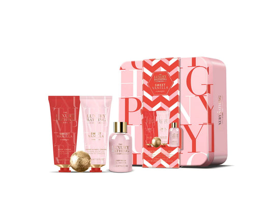 Set The Luxury Bathing Company: Sweet Vanilla & Almond Glaze, Moisturizing, Hand Cream, 50 ml + Sweet Vanilla & Almond Glaze, Bath Bomb, 25 g + Sweet Vanilla & Almond Glaze, Hydrating & Softening, Body Cream, Daily, 50 ml + Sweet Vanilla & Almond Glaze,…