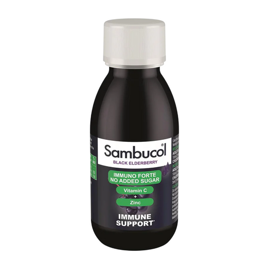 Sambucol, Immuno Forte, Sugar Free, Black Eldeberry, Vitamin C & Zinc, Support The Immune System, Syrup, 120 ml