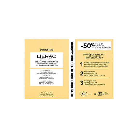 Set Duo, Lierac, Sunissime, Enhance & Prolong Tan, Capsules, 60 pcs